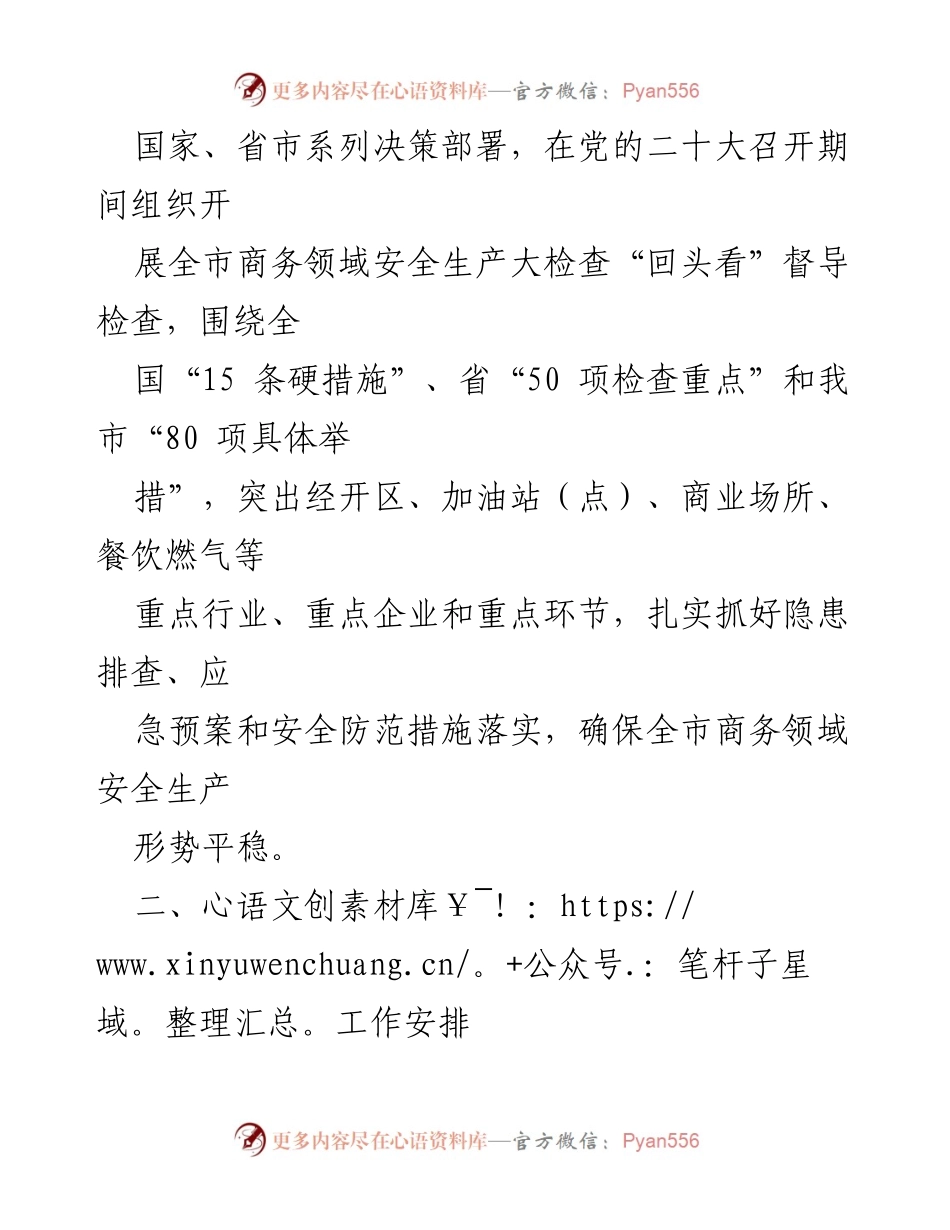 [通知] 安全生产督导检查 - 开展商务领域安全生产大检查“回头看”工作通知.docx_第2页