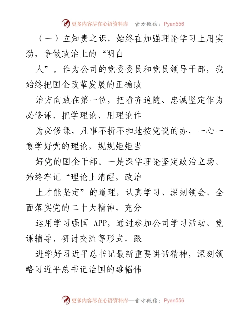 [述职报告] 国企党委会议 - 2022年度述职述廉报告总结.docx_第2页