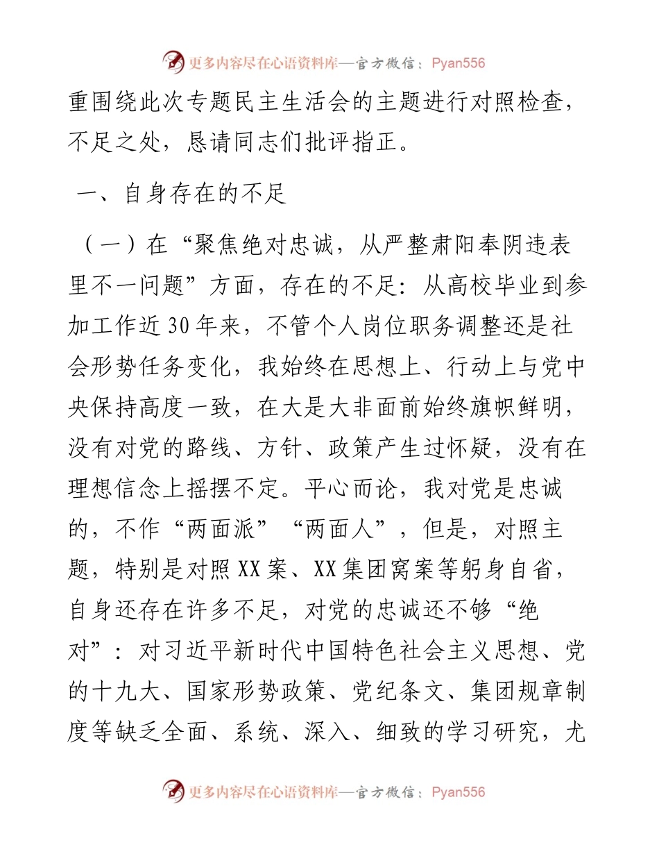 “讲严立”警示教育专题民主生活会剖析材料（范文）.docx_第2页