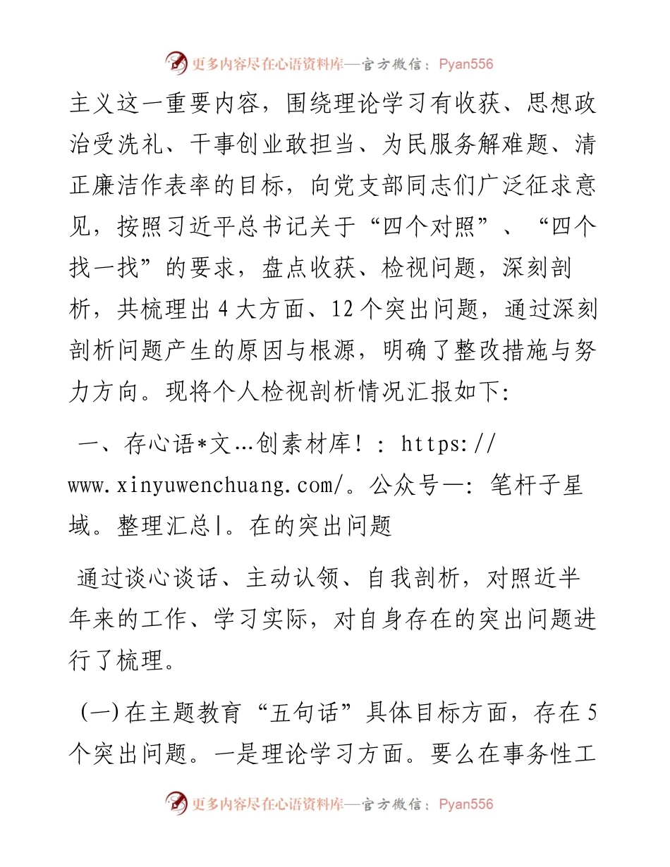 “不忘初心、牢记使命”专题组织生活会检视剖析材料.docx_第2页