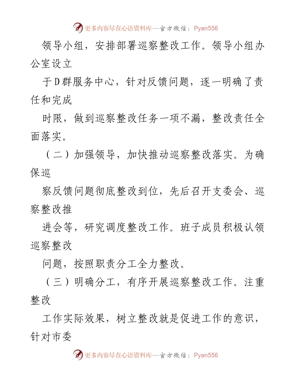 [通报] 巡察整改 - 村D支部巡察整改进展情况通报.docx_第2页