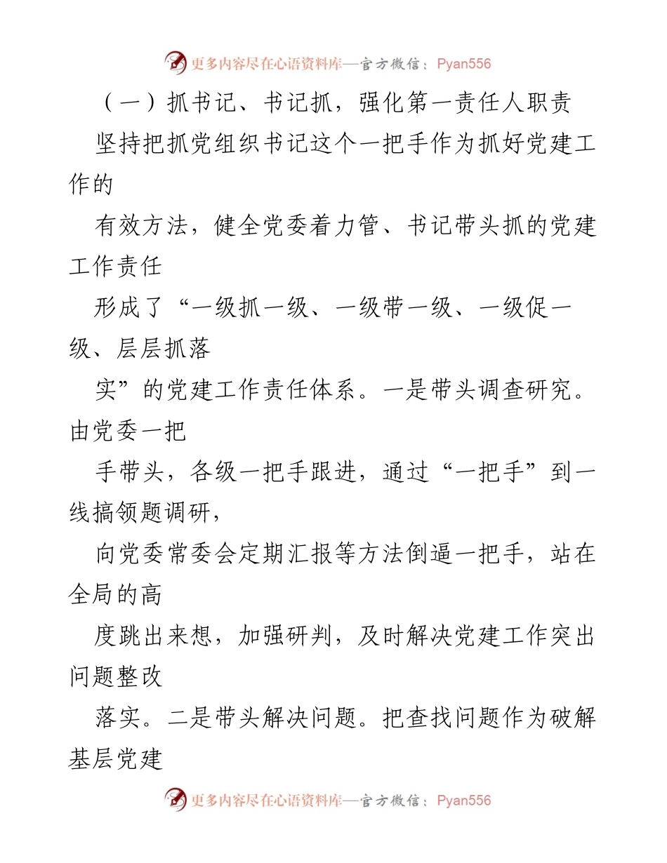 [述职报告] 基层党建工作 - 县委书记述职报告：推动基层党建责任落实与政治功能增强.docx_第2页