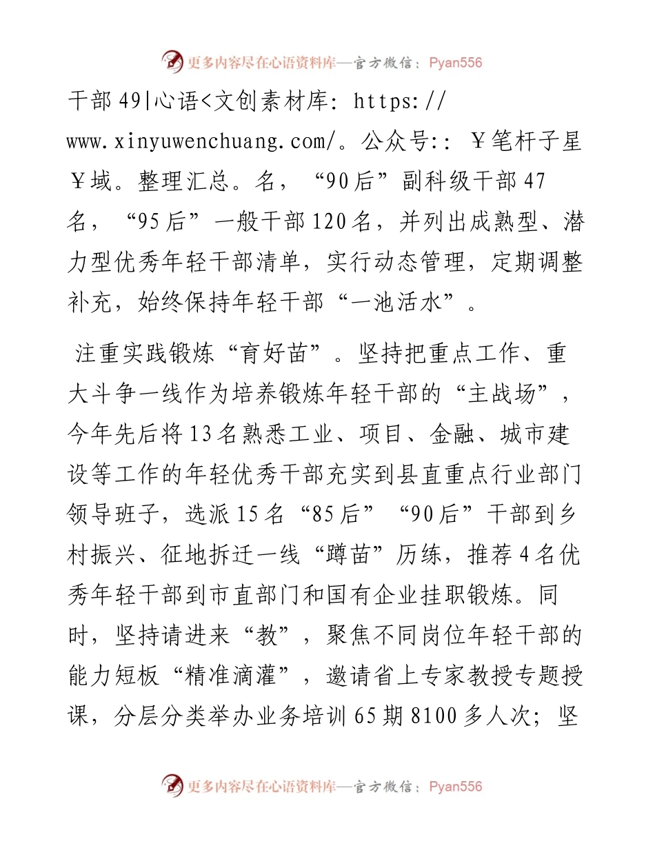 “选育管用”全链条培养选拔优秀年轻干部经验材料.docx_第2页