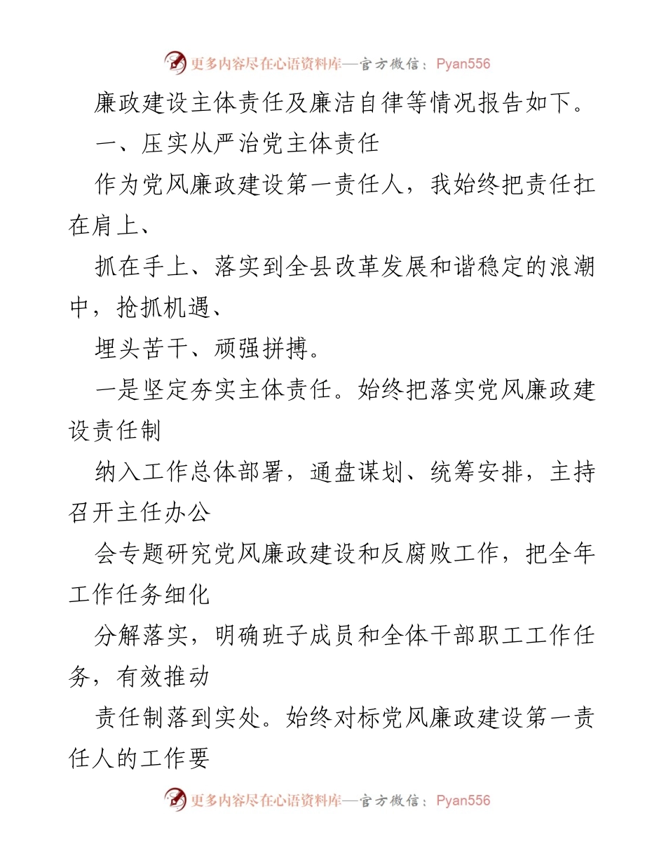 [述职报告] 年度工作总结 - 202X年度党风廉政建设述职述廉报告.docx_第2页