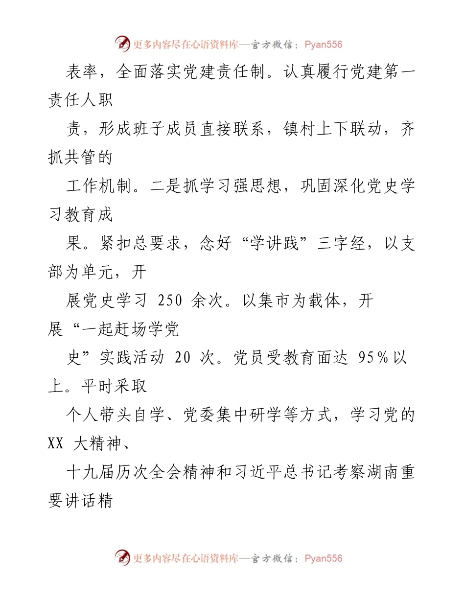 [述职报告] 镇党委会议 - 2022年度党委书记工作述职报告.docx_第2页
