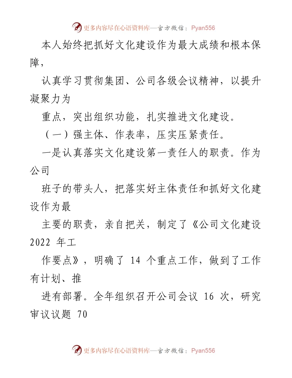 [述职报告] 年度总结 - 2022年个人述职报告：文化建设与业务发展双促进.docx_第2页