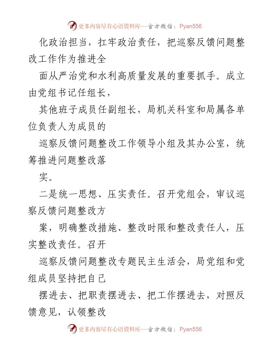 [通报] 巡察整改 - XX市水利和湖泊局党组巡察整改进展情况通报.docx_第2页