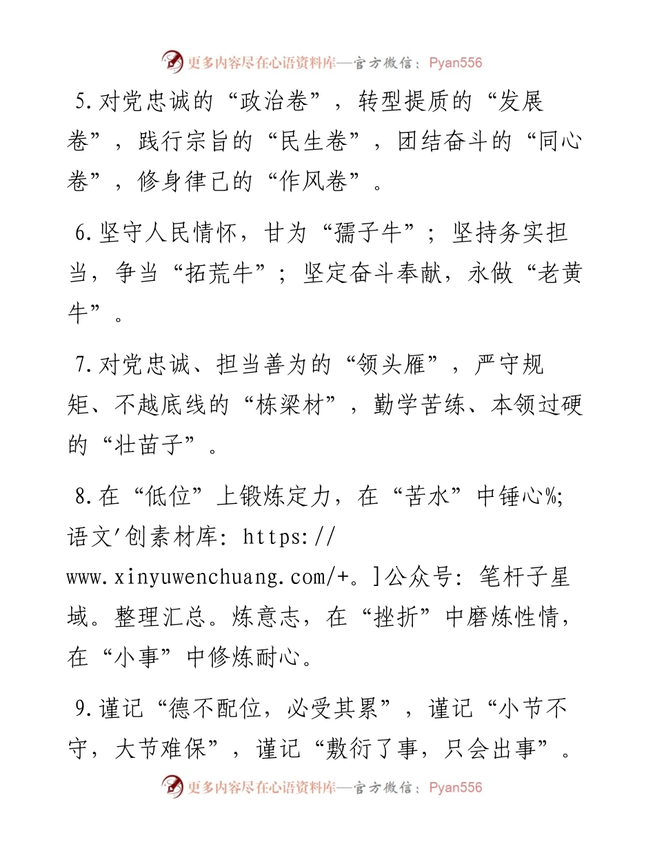 “党性修养”类有关排比句大全（40条）.docx_第2页