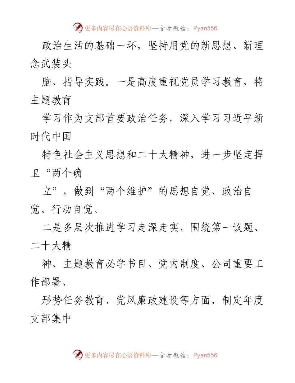 [述职报告] 基层党建 - 基层党支部书记2023年度述职报告.docx_第2页