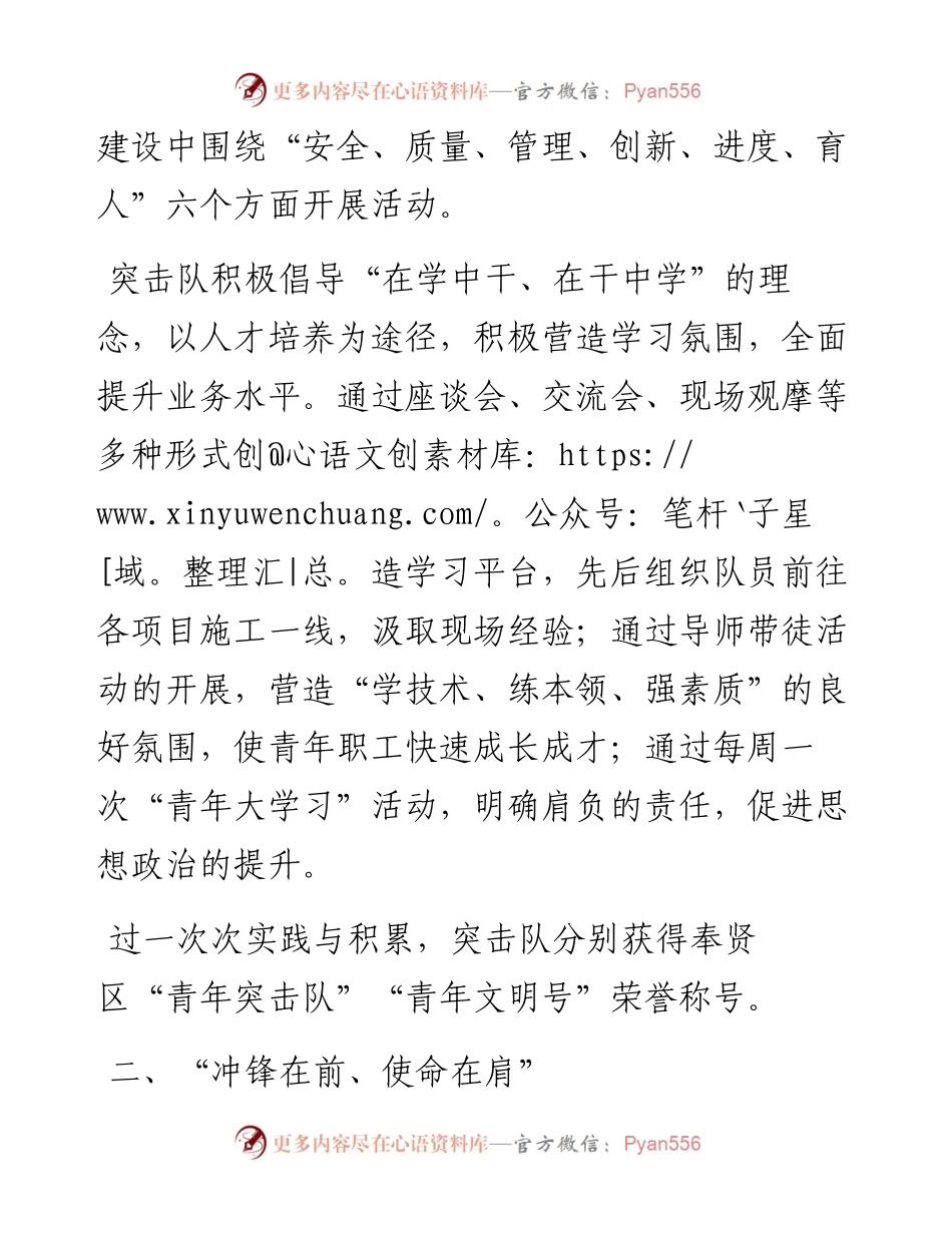 “项目攻坚”青年突击队事迹材料.docx_第2页