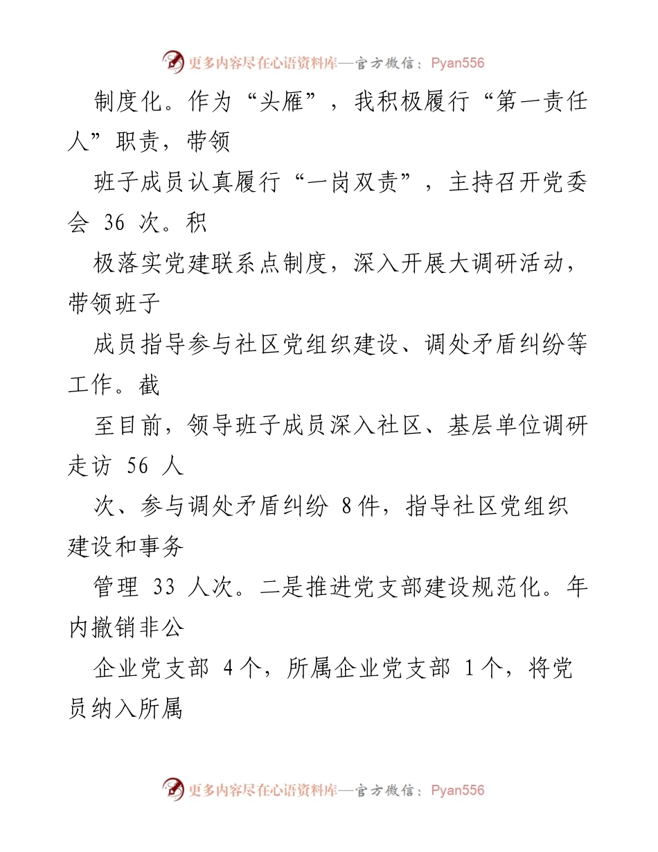 [述职报告] 基层党建工作 - 基层党组织书记抓党建工作述职报告.docx_第2页