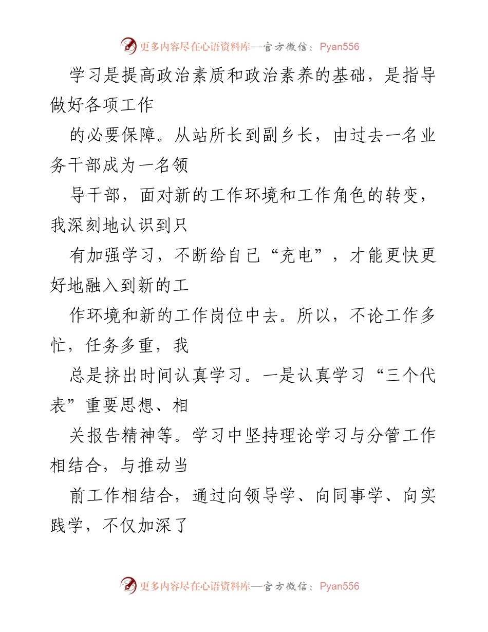 [述职报告] 政府部门 - 副乡长任职述职述廉报告.docx_第2页