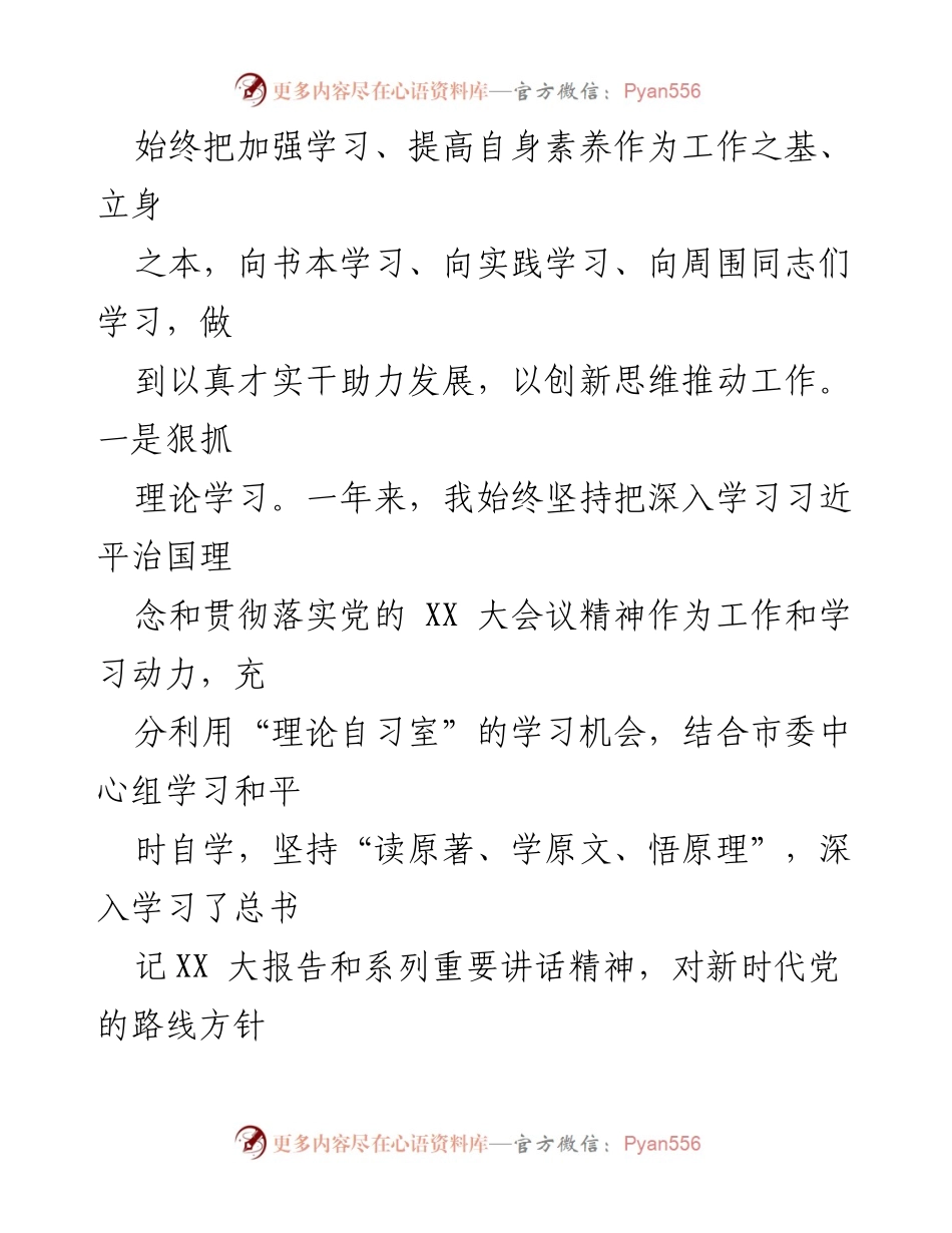 [述责述廉报告] 政府工作 - 副市长全面从严治党责任落实情况报告.docx_第2页