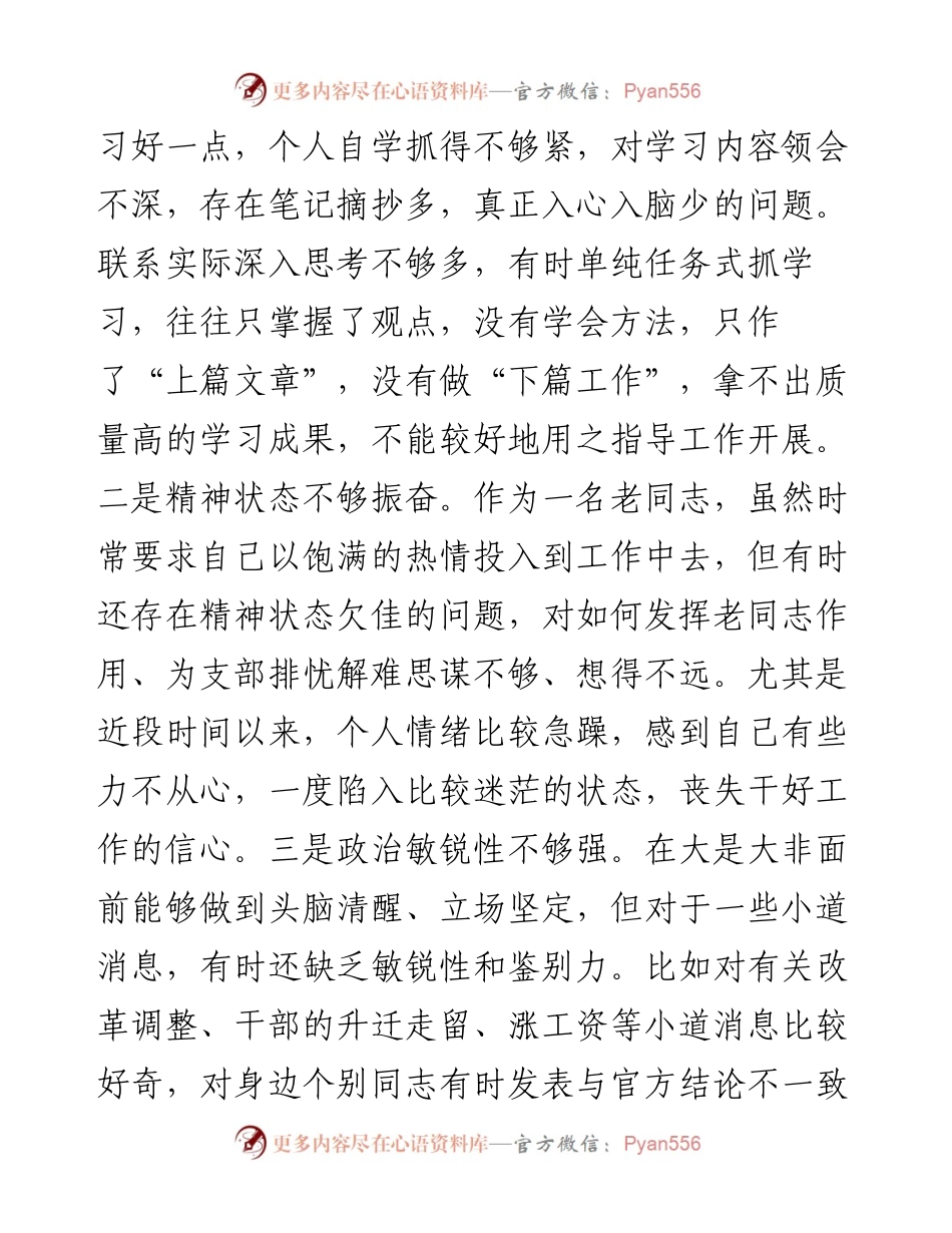 “四个合格”民主生活会对照检查提纲.docx_第2页