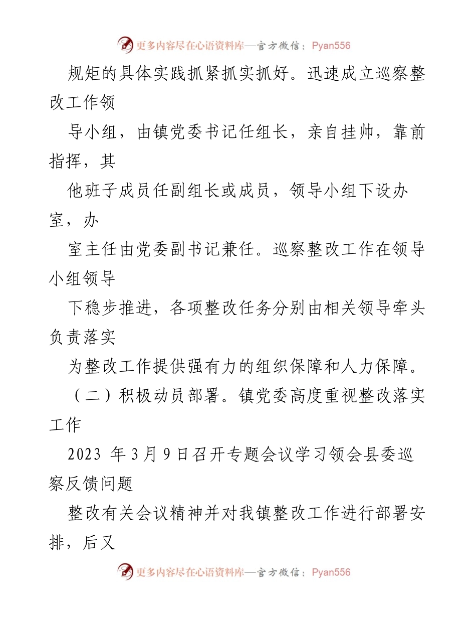 [通报] 巡察整改 - XX镇巡察整改进展情况通报.docx_第2页
