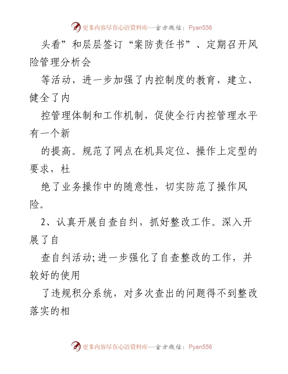[述职报告] 银行合规 - 银行合规年度述职报告总结_1.docx_第2页