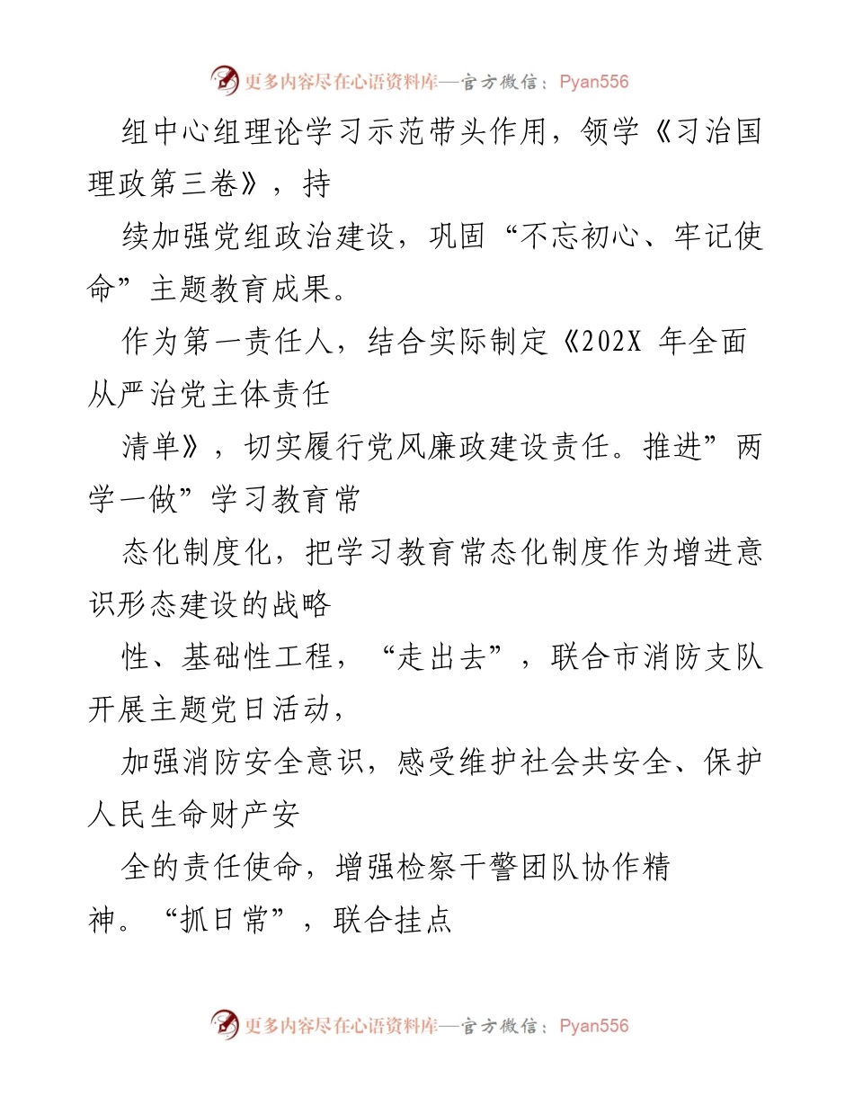[述职报告] 检察院 - 202X年检察院党组书记检察长述职述廉报告.docx_第2页