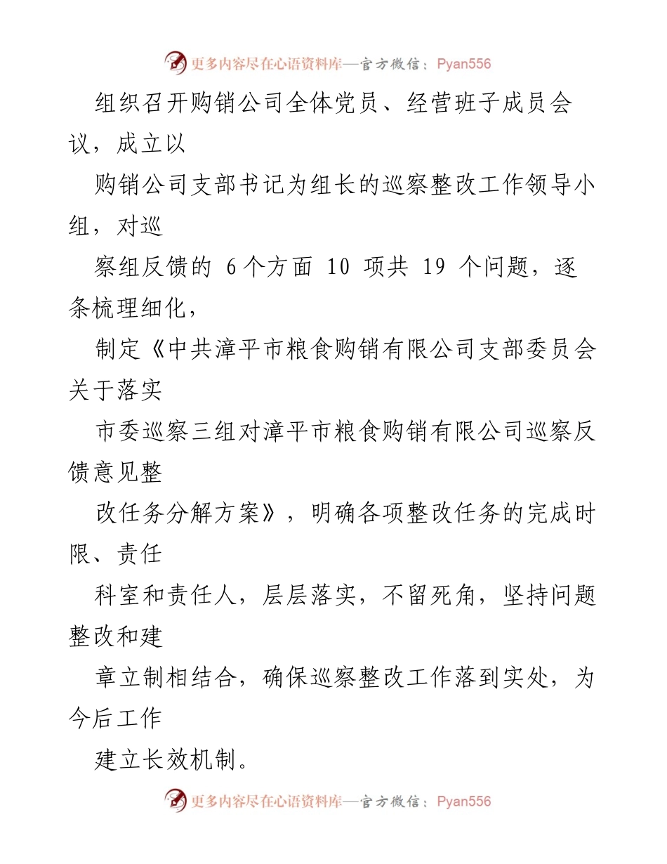 [通报] 巡察整改 - 粮食购销有限公司巡察整改情况通报.docx_第2页
