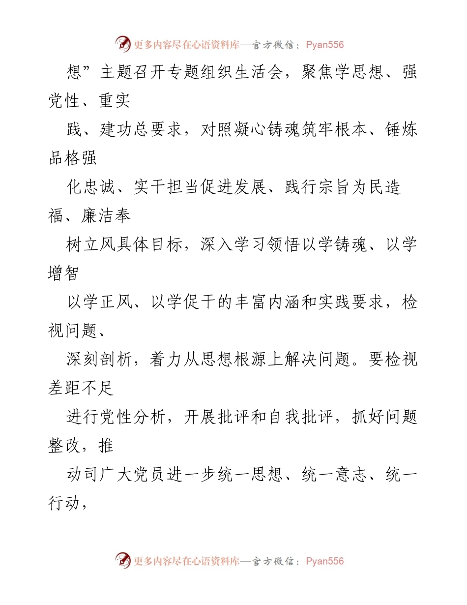[通知] 党支部会议 - 召开主题教育专题组织生活会的通知.docx_第2页