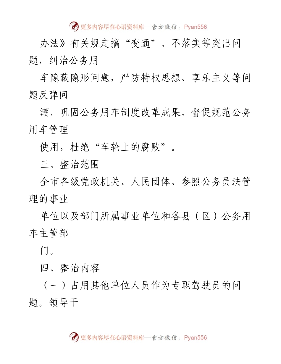 [通知] 公务用车专项整治 - 开展公务用车专项整治工作的通知.docx_第2页