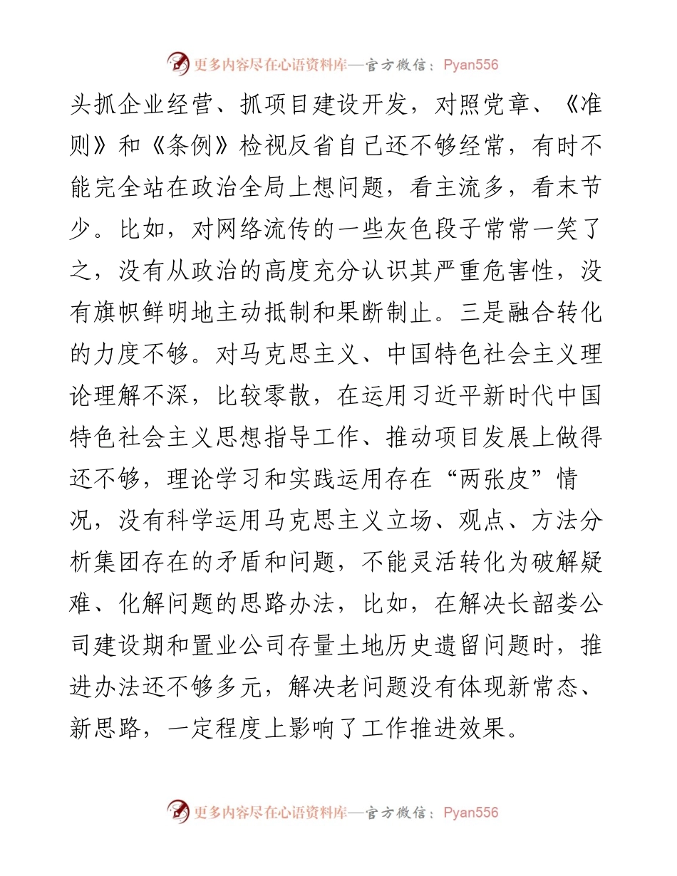 “不忘初心、牢记使命”主题教育民主生活会个人对照检查材料（一）.docx_第2页