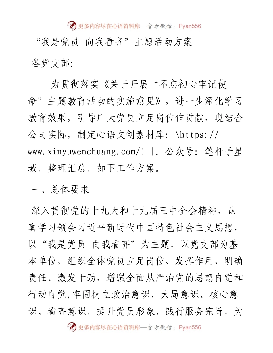 “我是党员 向我看齐”主题活动方案_4.docx_第1页
