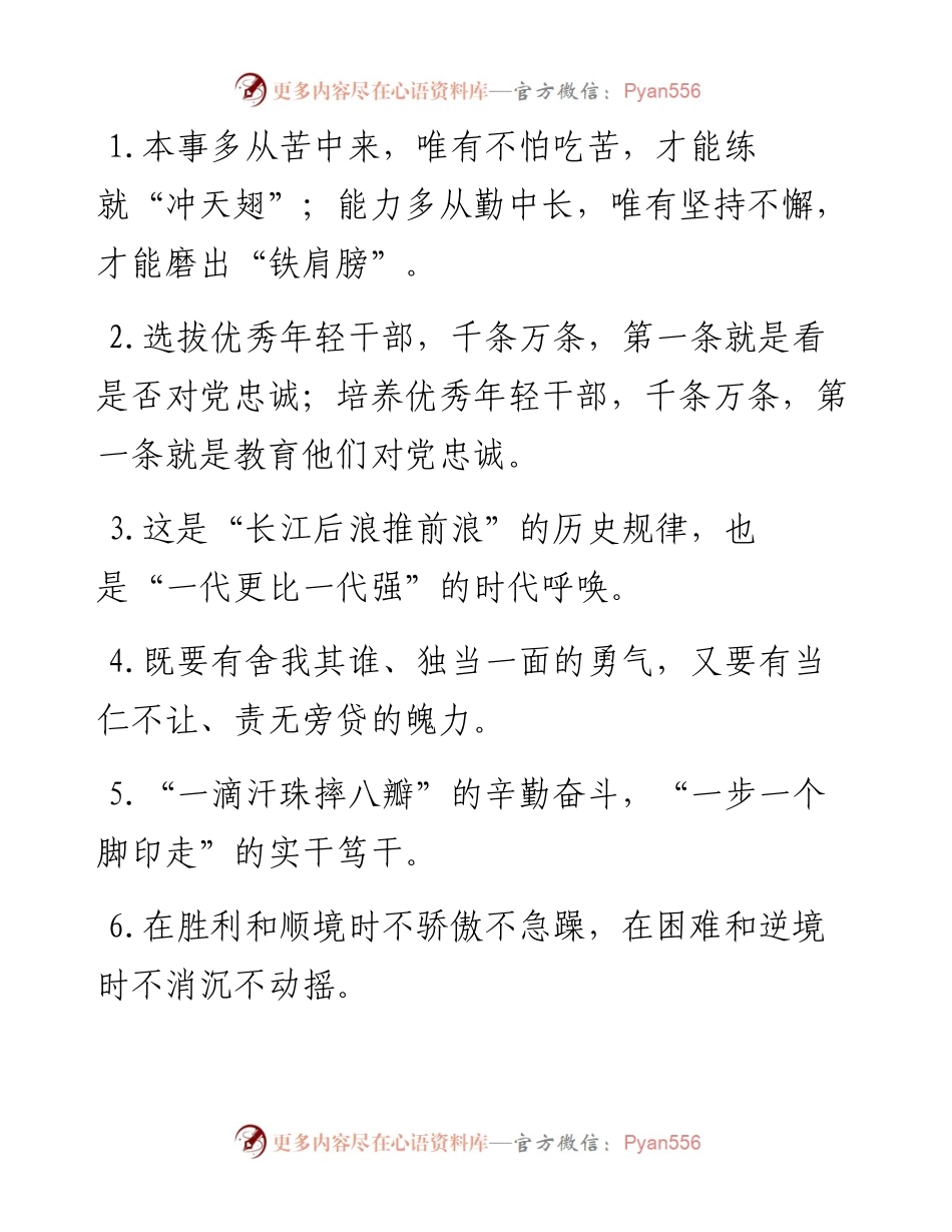 “冲天翅”“铁肩膀”：年轻干部类过渡句50例.docx_第1页