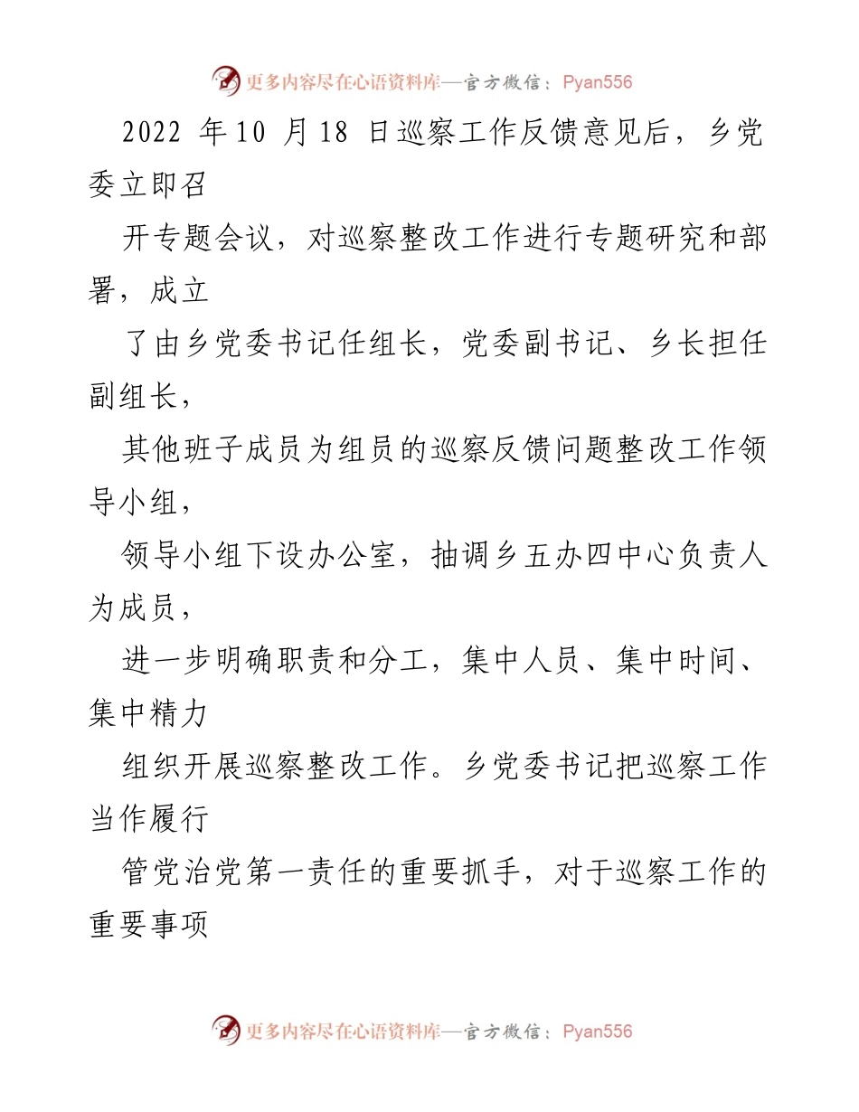 [通报] 巡察整改 - 乡党委巡察整改阶段进展情况通报.docx_第2页
