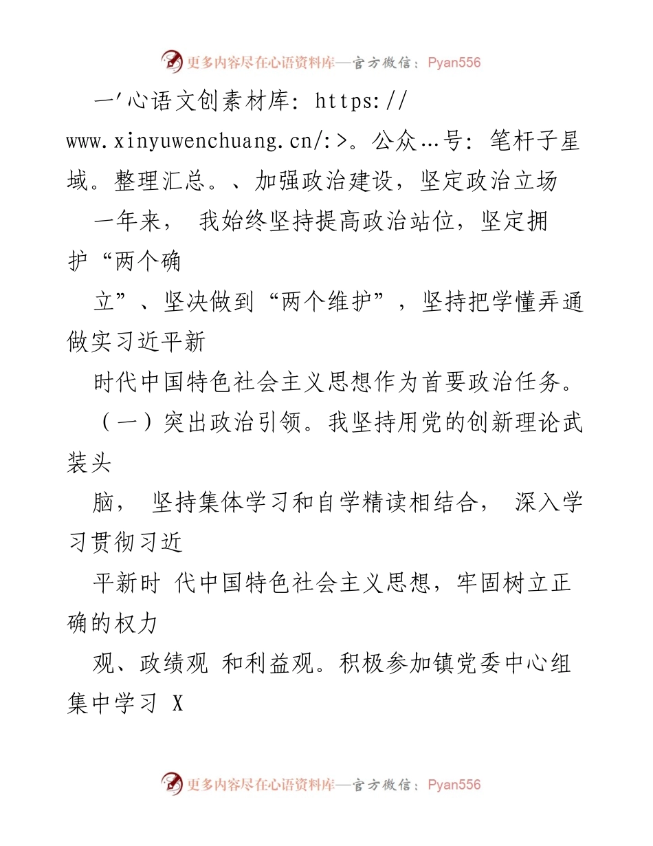 [述职报告] 镇党委会议 - 镇党委副书记年度述职述廉述德报告.docx_第2页