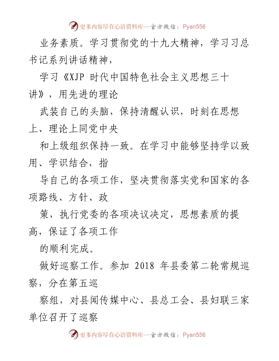 [述职报告] 巡察工作 - 巡察组长年度述职述廉报告_1.docx_第2页