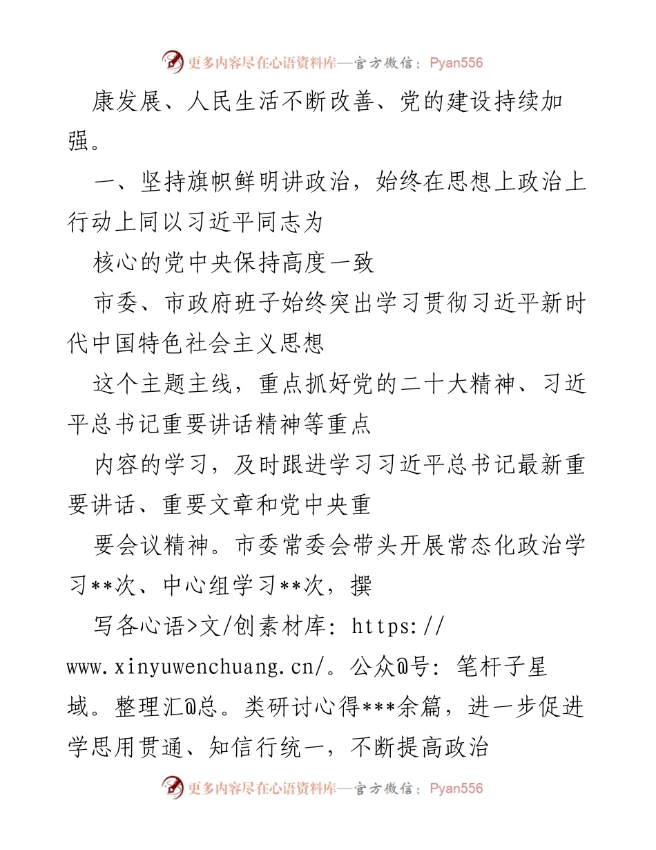 [述职报告] 年度总结 - 某市党政班子2022年度工作述职报告.docx_第2页