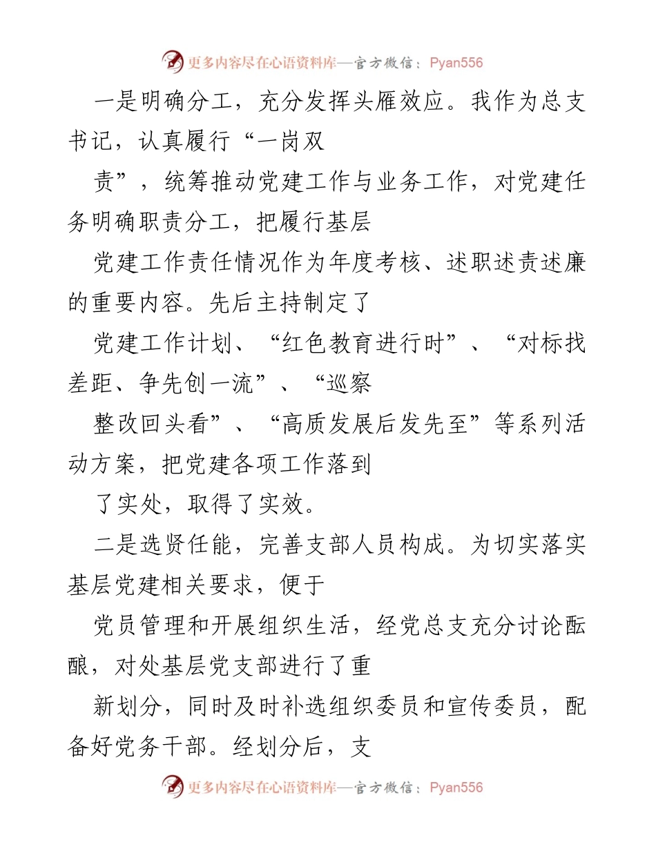 [述职报告] 水利部门 - 水利部门书记党建工作述职报告.docx_第2页