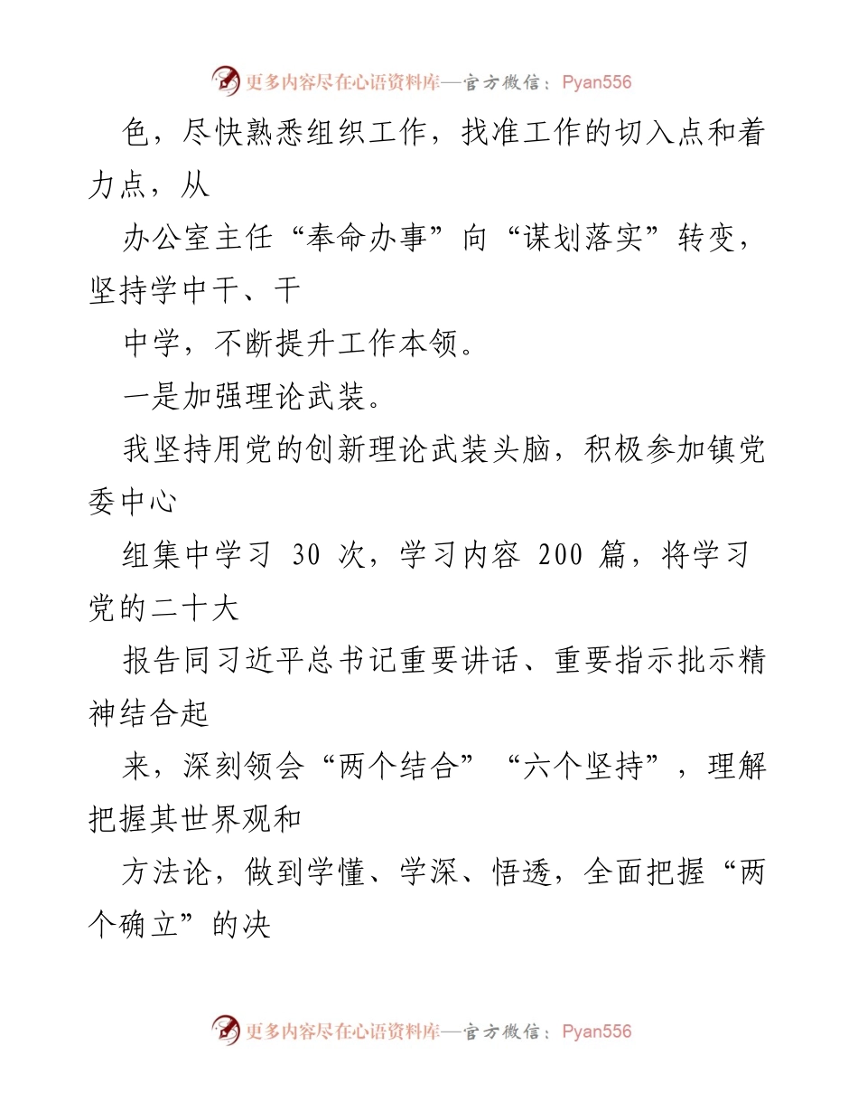 [述职报告] 镇党委 - 2023年度个人述职述廉报告总结.docx_第2页