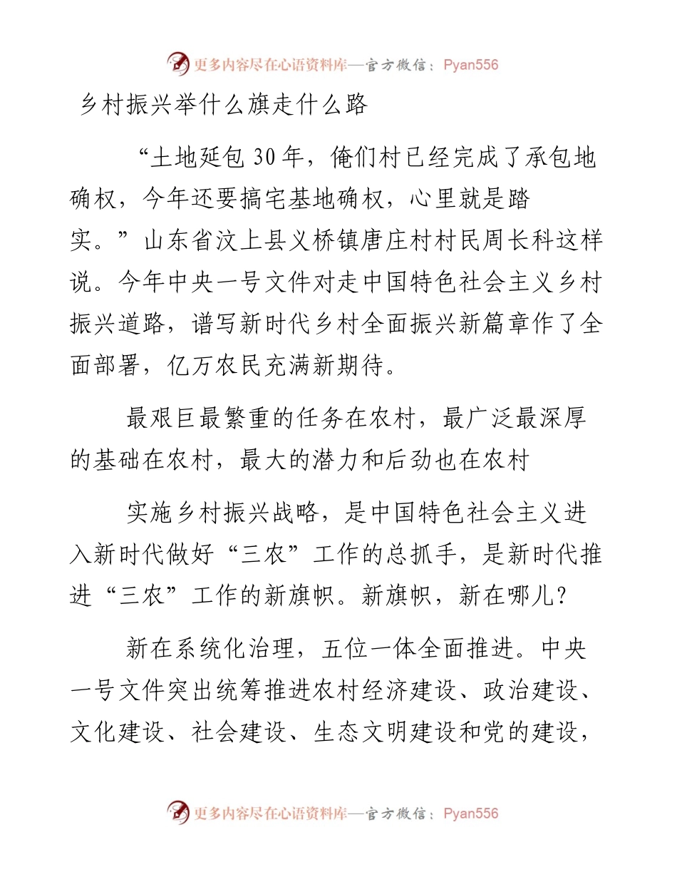 乡村振兴举什么旗走什么路.docx_第1页