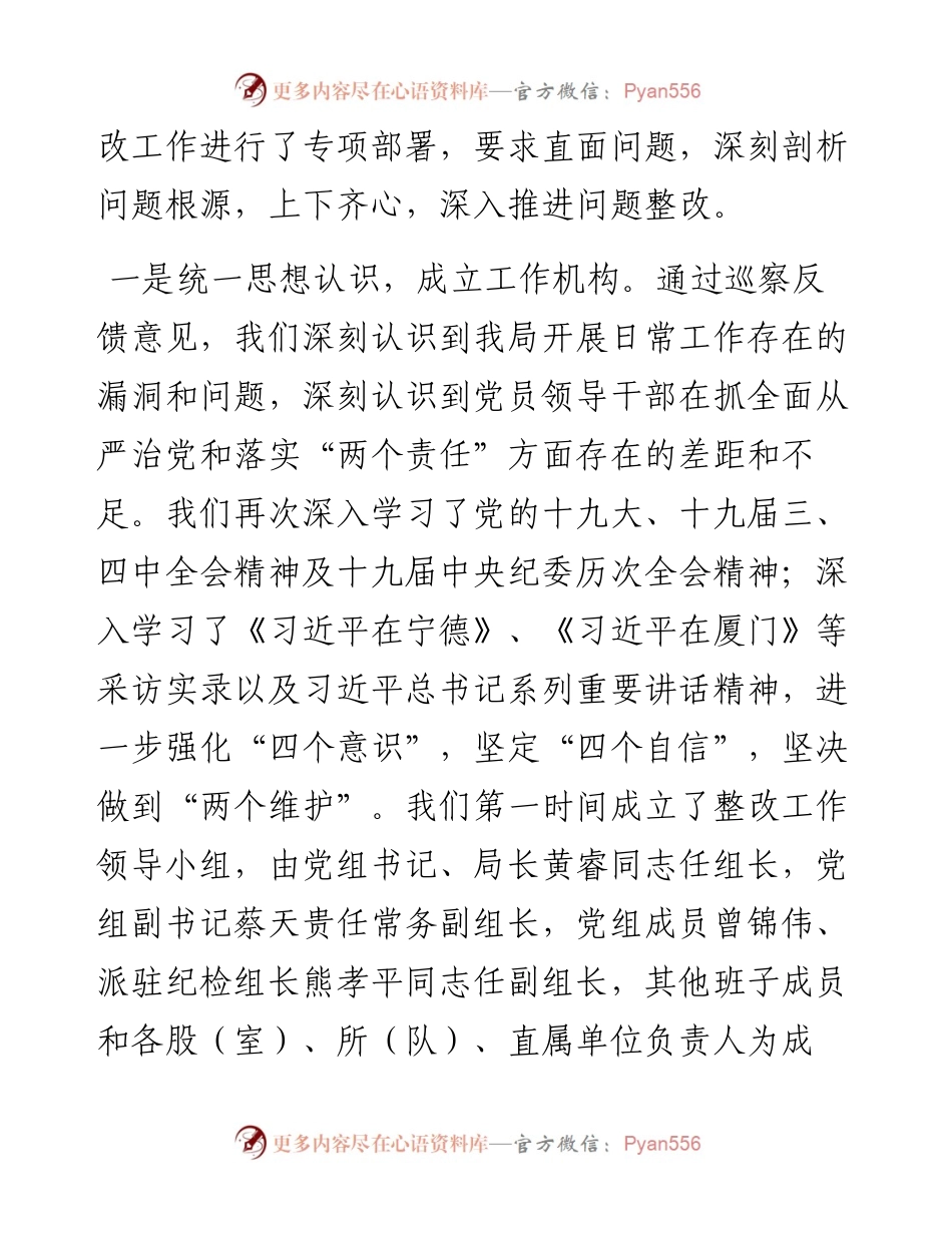 中共邵武市市场监督管理局党组关于专项巡察整改进展情况的通报.docx_第2页