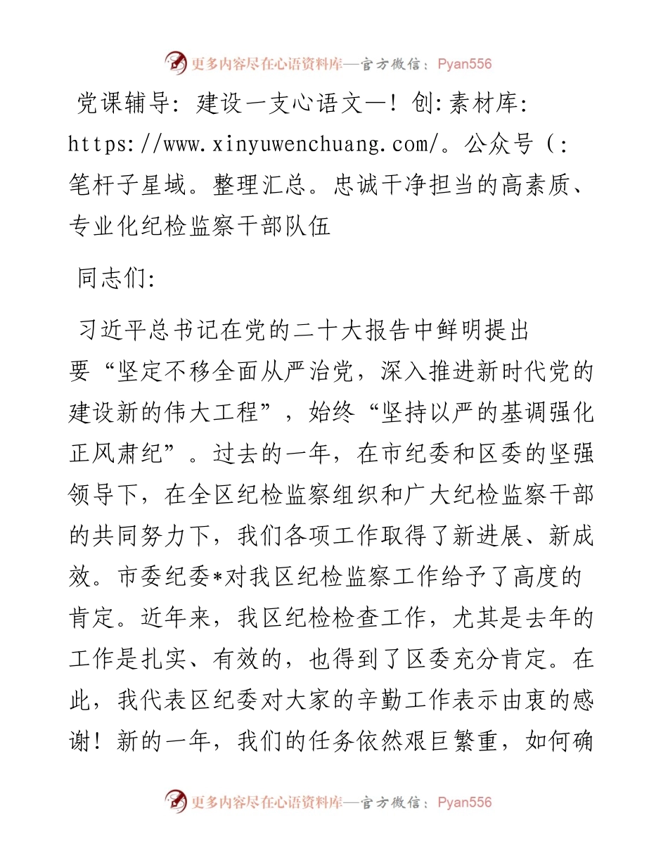 党课辅导：建设一支忠诚干净担当的高素质、专业化纪检监察干部队伍.docx_第1页