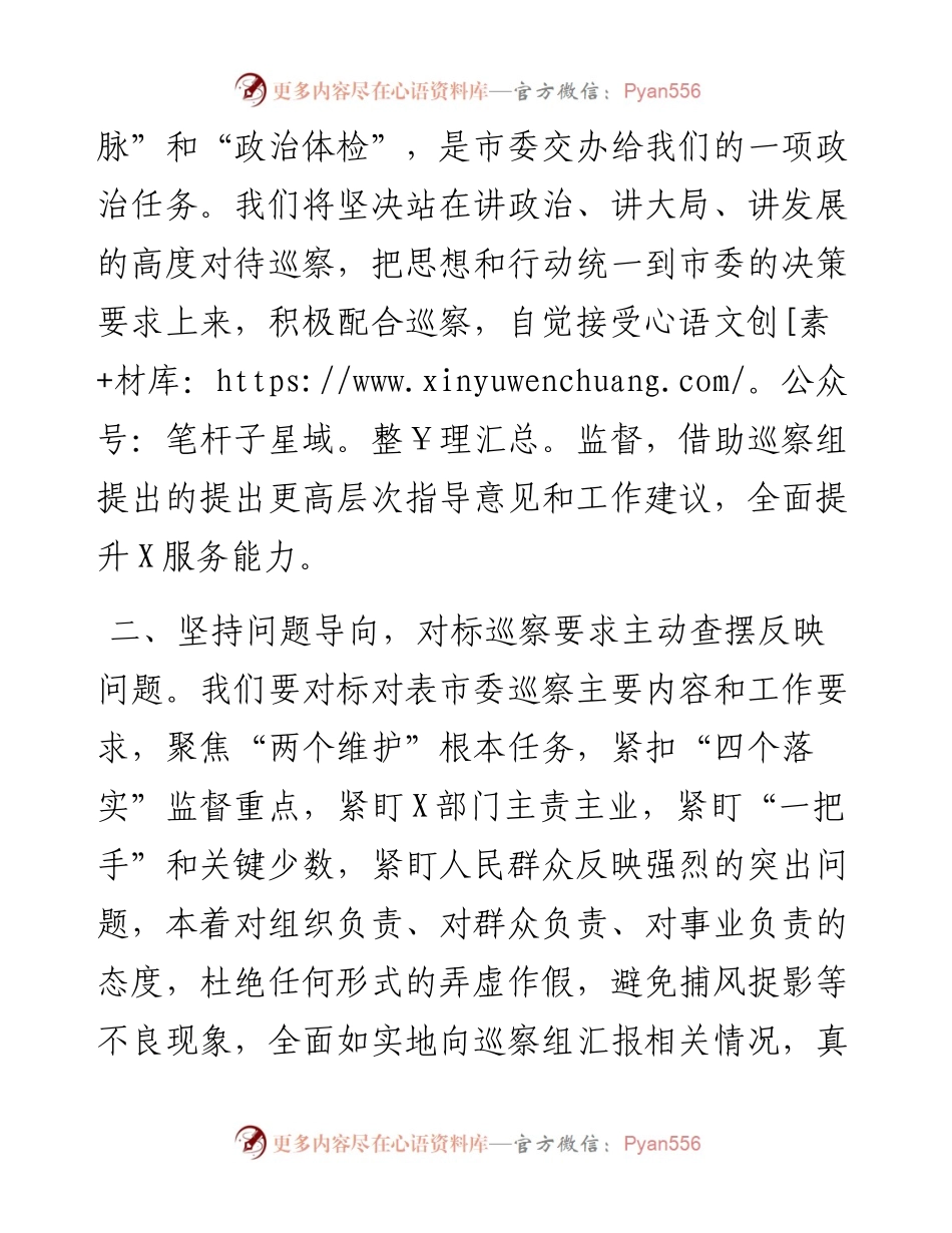 党组书记在巡察工作动员会上的表态发言.docx_第2页
