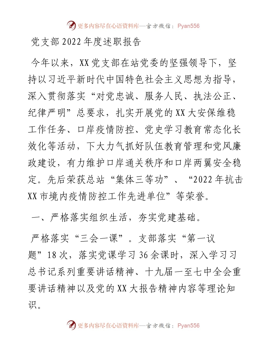 党支部度述职报告.docx_第1页