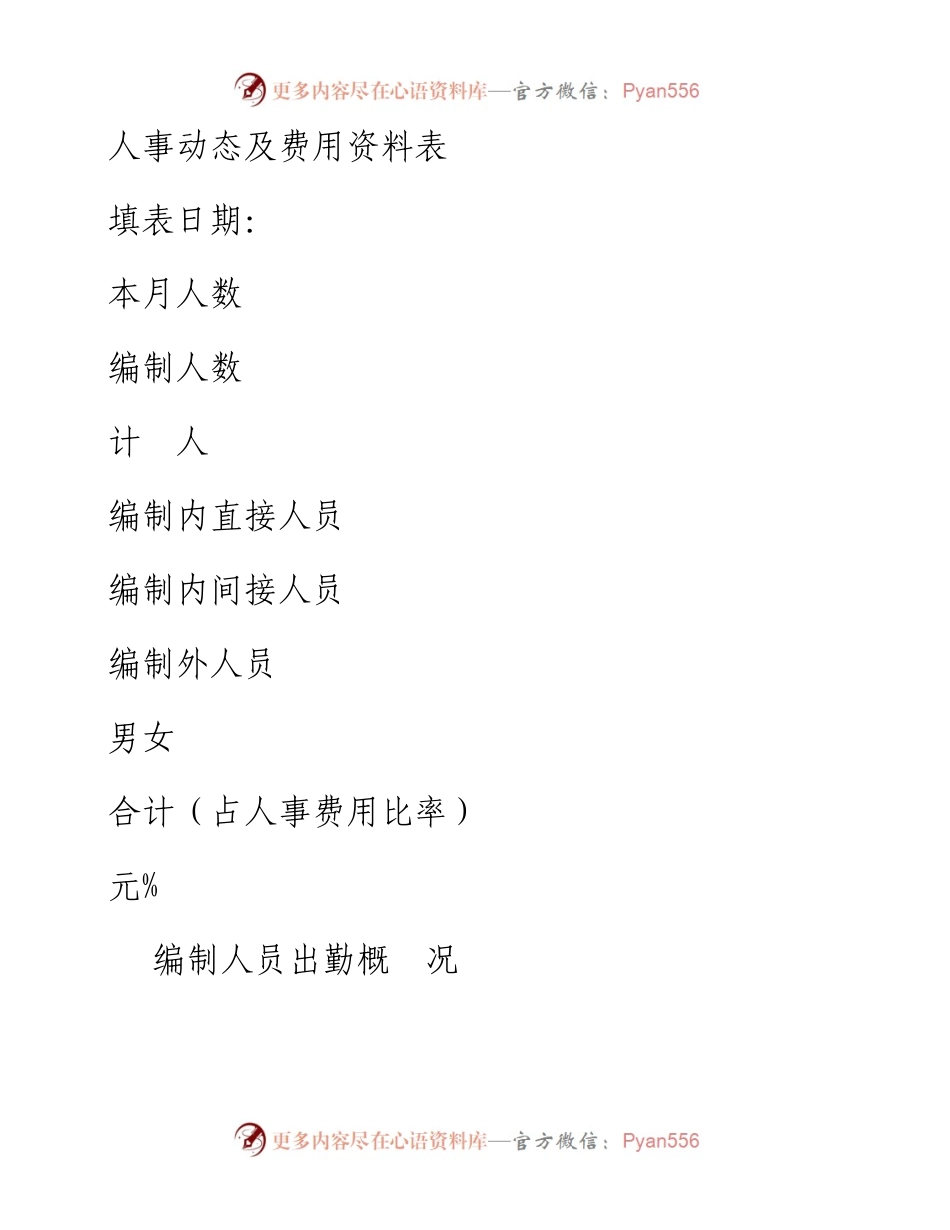 人事动态及费用资料表.docx_第1页
