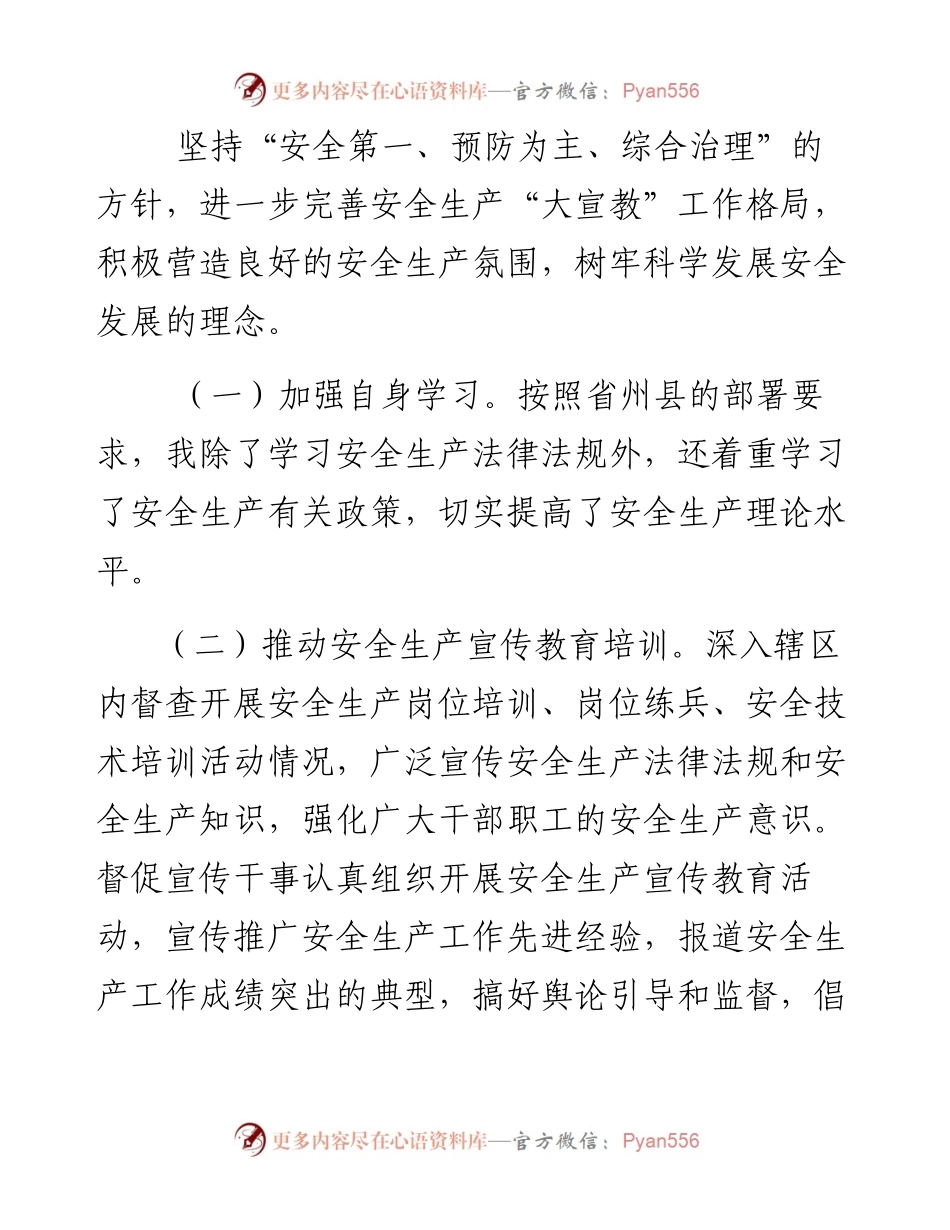 乡镇党委书记年度安全生产工作履职报告.docx_第2页