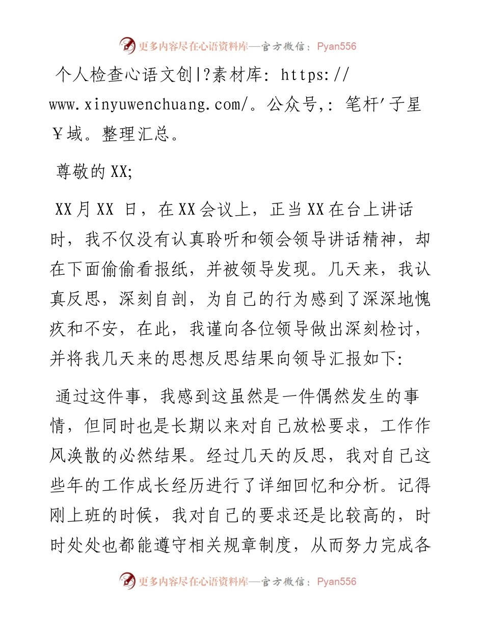 个人检查（十三）.docx_第1页