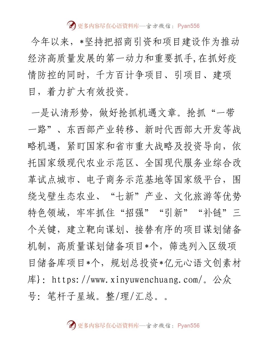做好项目招引“五篇文章”着力扩大有效投资.docx_第1页