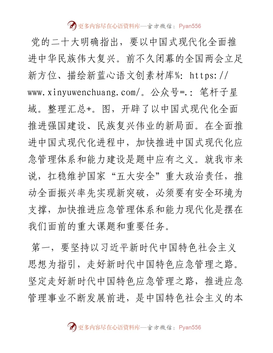 中心组发言：坚持忠诚履职 守牢安全底线 踔厉奋发推动应急管理事业高质量发展.docx_第1页