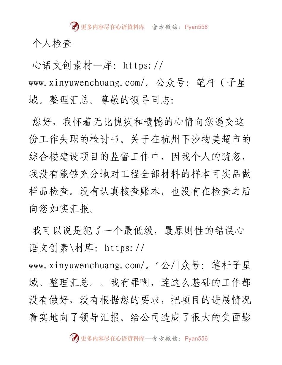 个人检查（十一）.docx_第1页