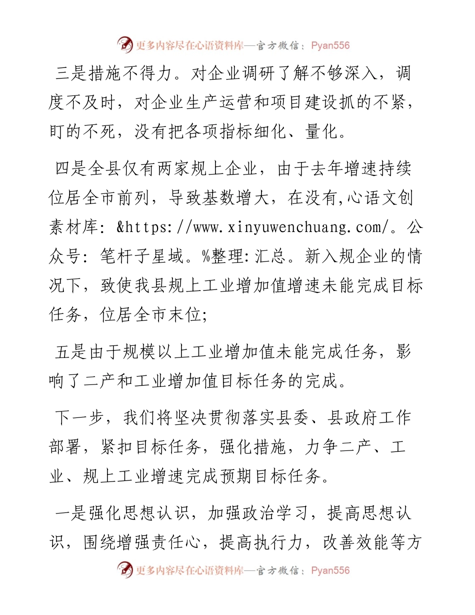 党组书记在市政府履责管理考核中二产、工业、规上工业增加值全市排名末位的表态发言.docx_第2页