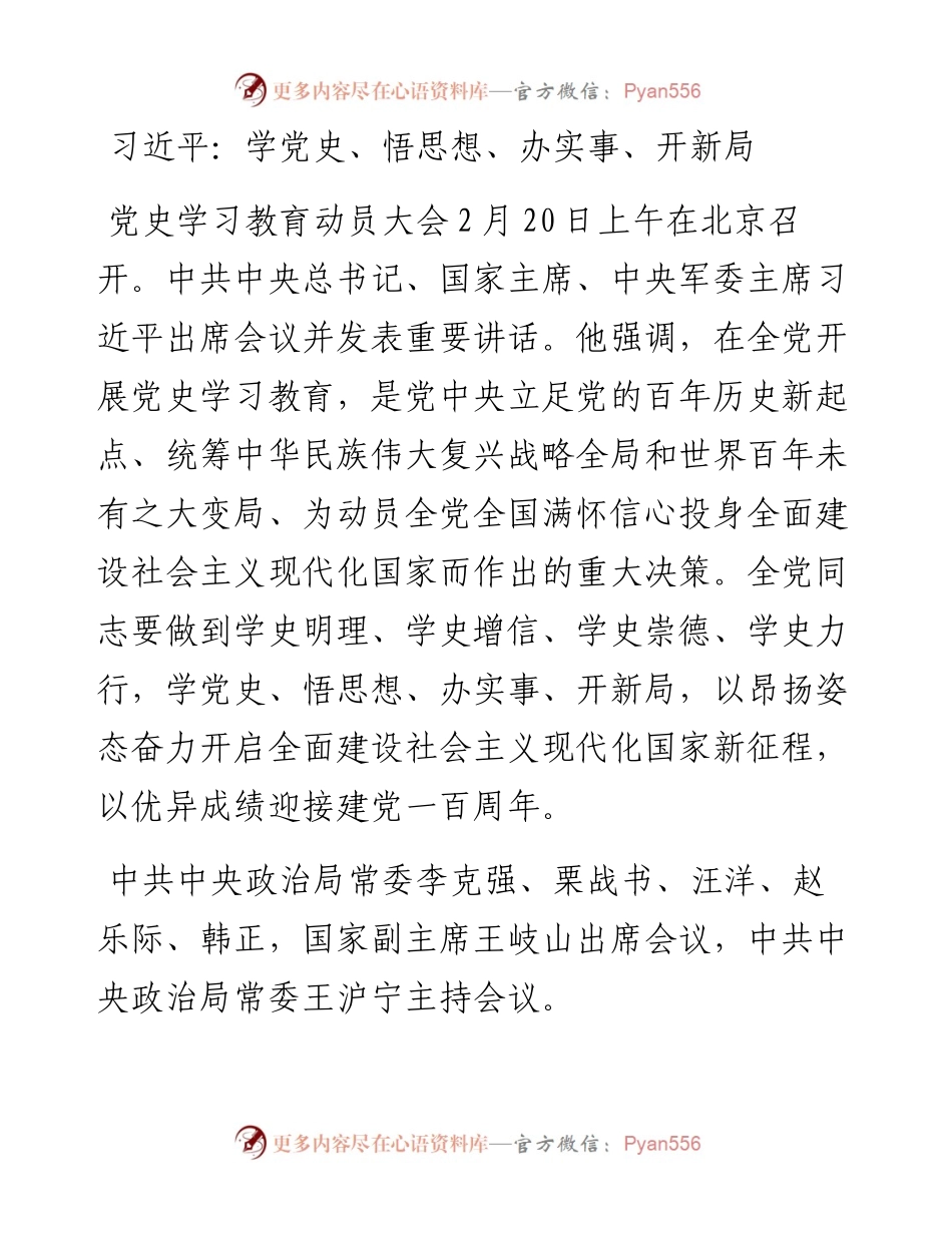习近平党史教育大会.docx_第1页