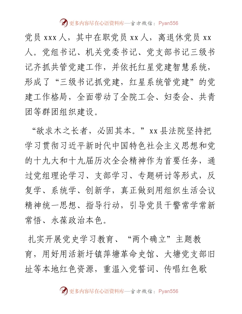 人民法院党建工作综述、总结材料（2篇）.docx_第2页
