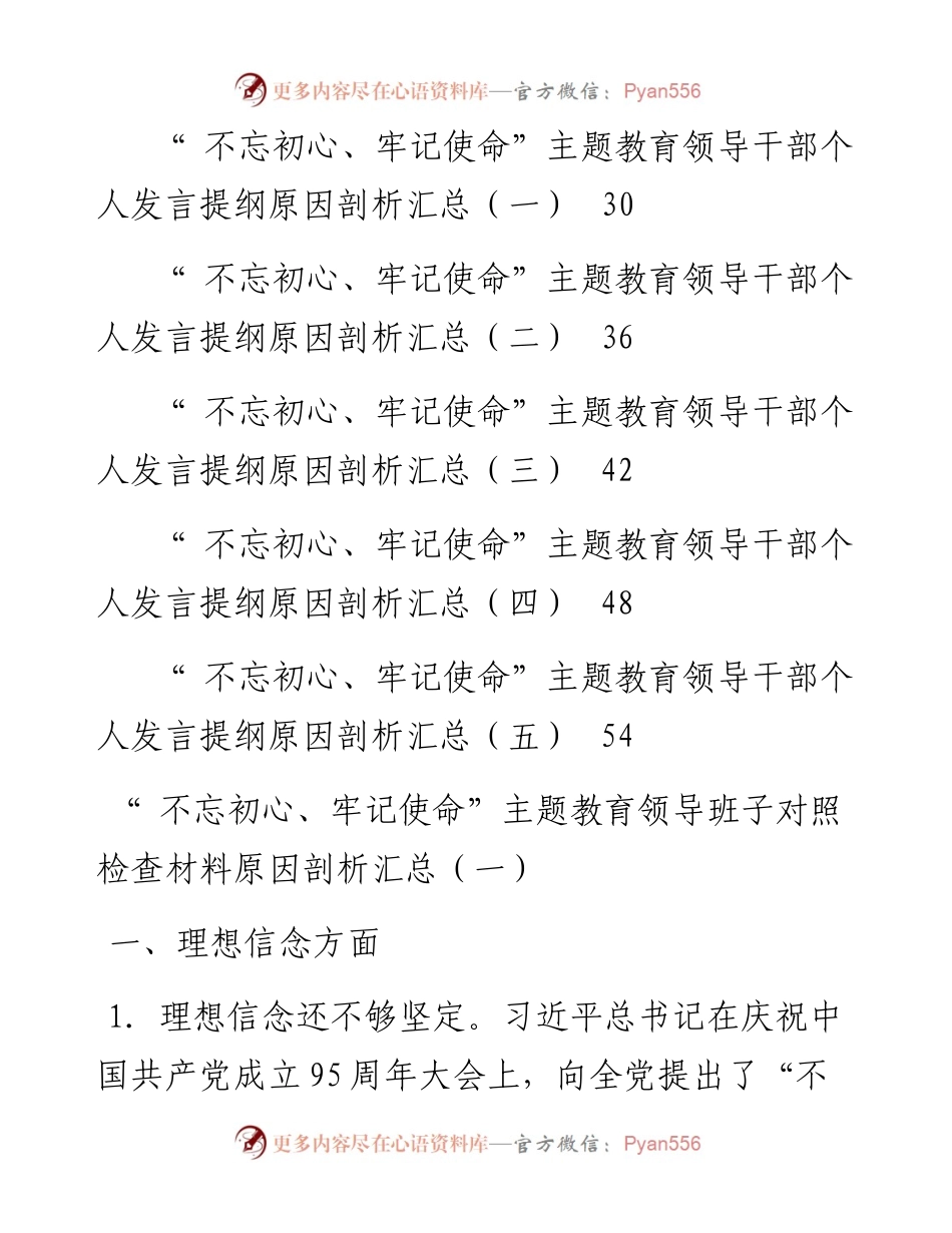 专题系列123（200条）“不忘初心、牢记使命”主题教育领导班子及个人对照检查材料原因剖析汇总.docx_第2页