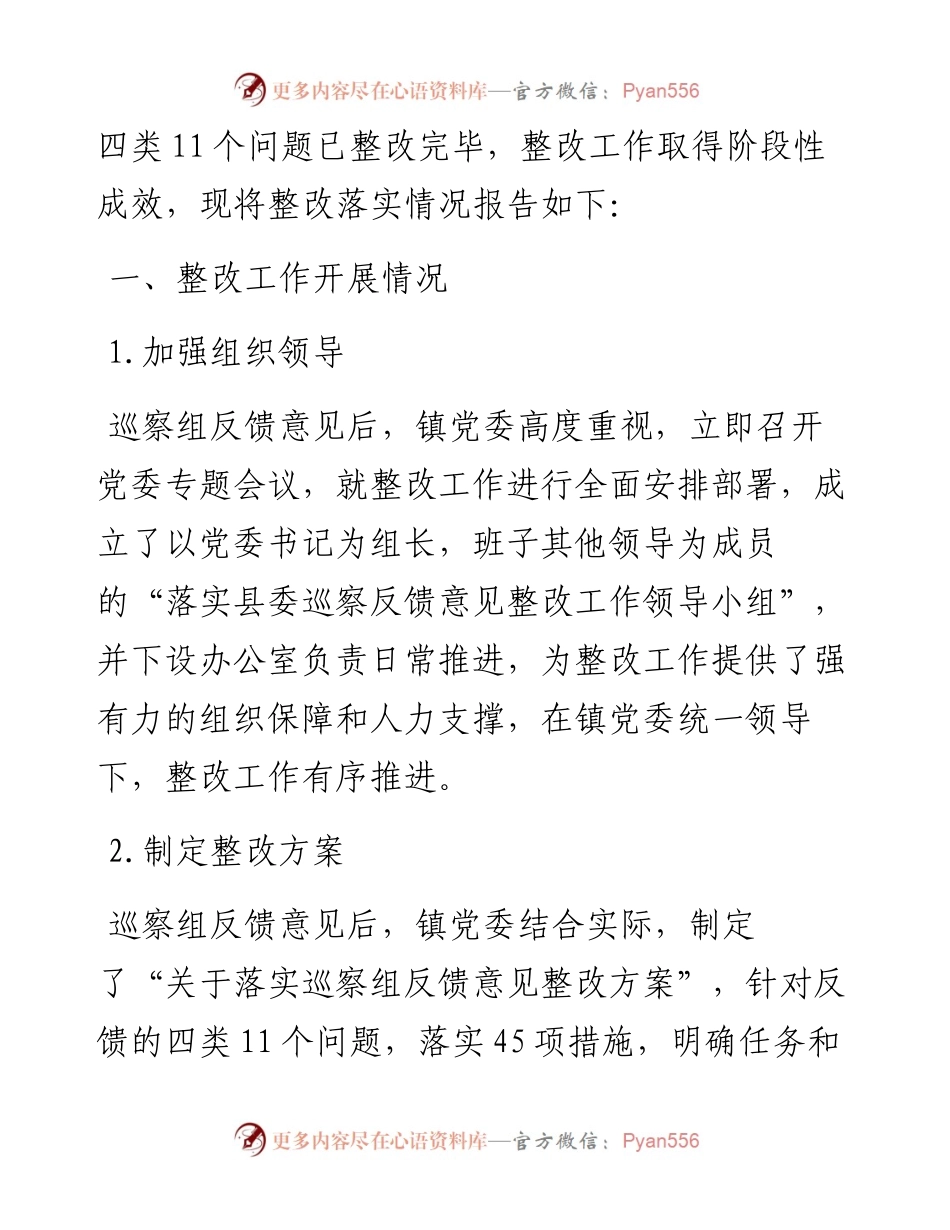 乡镇党委关于落实巡察组反馈意见的整改情况汇报.docx_第2页