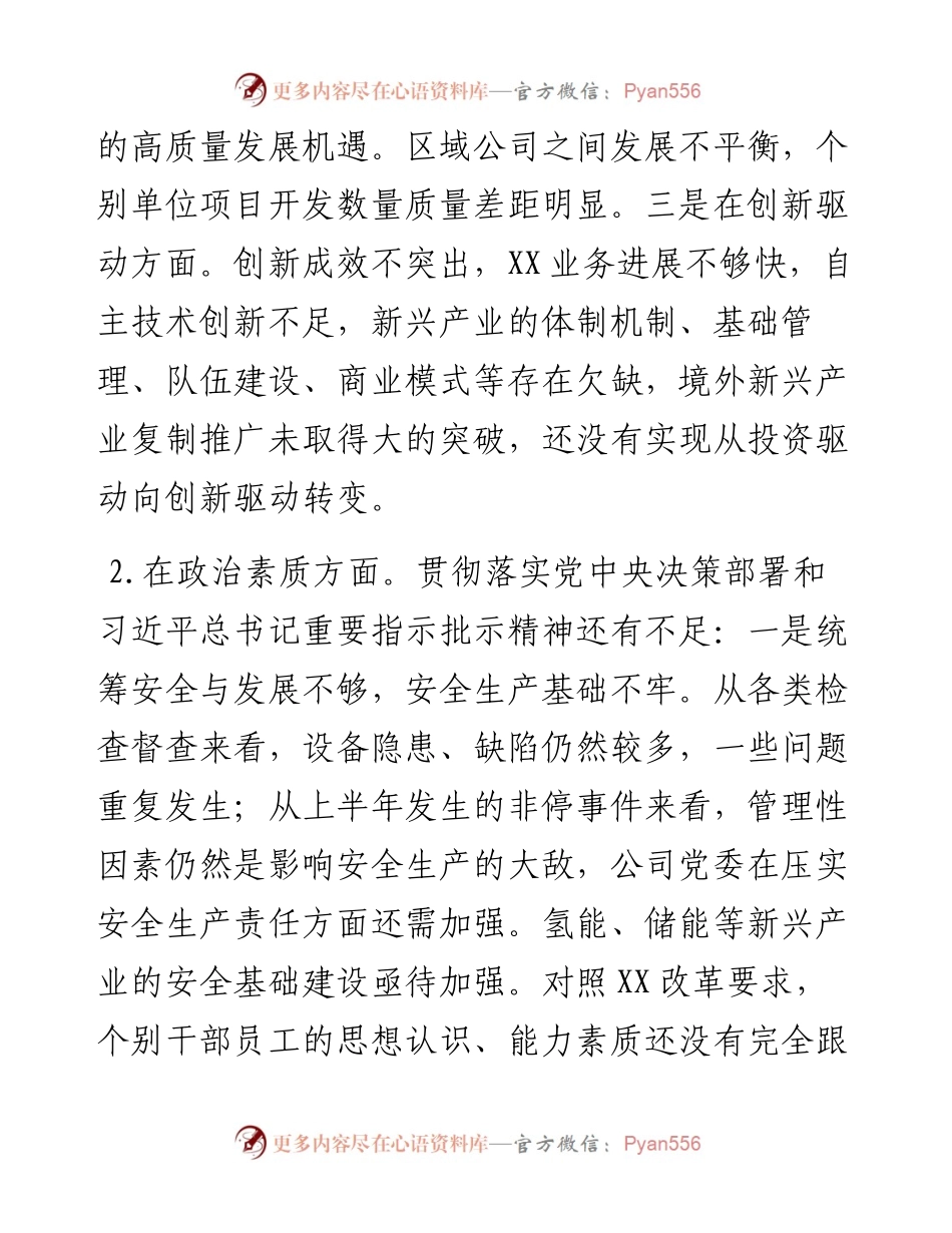主题教育专题民主生活会领导班子对照检查材料（厅局级单位）.docx_第2页